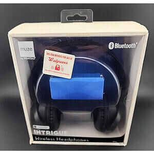 Vivitar Intrigue Bluetooth Wireless Headphones MUZ4002‑BLK – New– Black